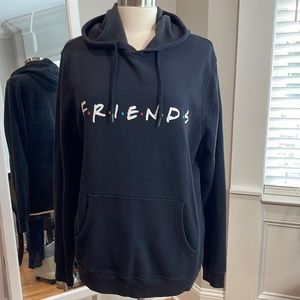 Old Navy Sz L FRIENDS Hooded Sweatshirt Black EUC hardly been worn